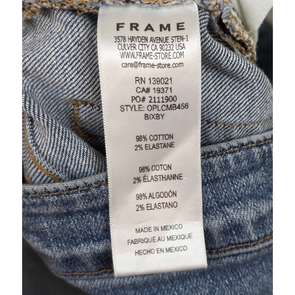 Frame Denim Women's Jeans Size 29 Blue Bixby High Rise Crop Mini Bootcut - Picture 6 of 13